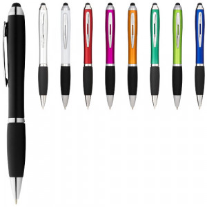 Długopis kolorowy ze stylusem i czarnym uchwytem Nash