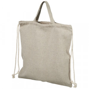 Plecak Pheebs z bawełnianym sznurkiem ściągającym z recyklingu o gramaturze 150 g/m²