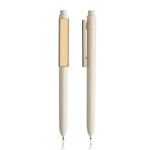 Długopis z włókna bambusowego z bambusowym klipem