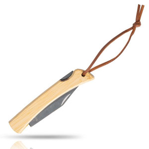 Nóż z bambusową rączką i sznureczkiem