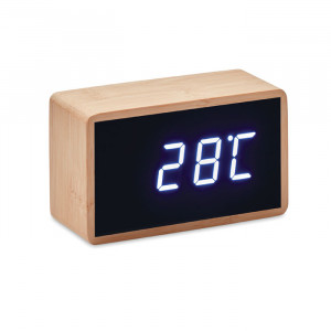 MIRI CLOCK - Bambusowy  budzik LED