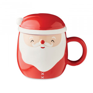 SANTA - Kubek ceramiczny z pokrywką