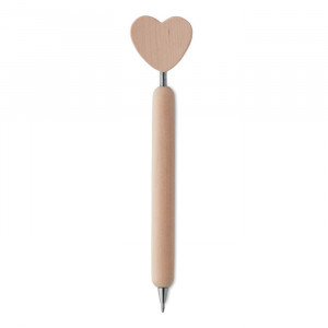 SEELE - Drewniany długopis z sercem