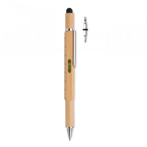 TOOLBAM - Bambusowy długopis z poziomicą