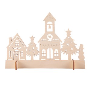 Drewniana wycinanka Xmas Town