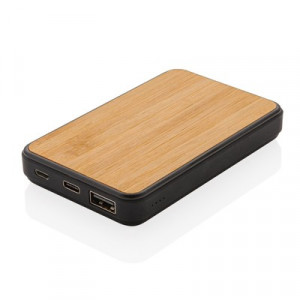 Bambusowy power bank 5000 mAh