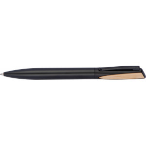 Długopis metalowy z bambusowym wykończeniem