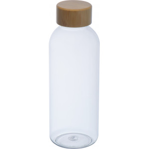 Plastikowa butelka z bambusowym korkiem 600 ml